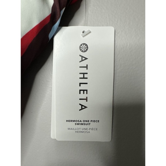 NWT Athleta Hermosa One Piece Swimsuit Size L/T Floral Beach Resort Red Travel - Picture 3 of 8